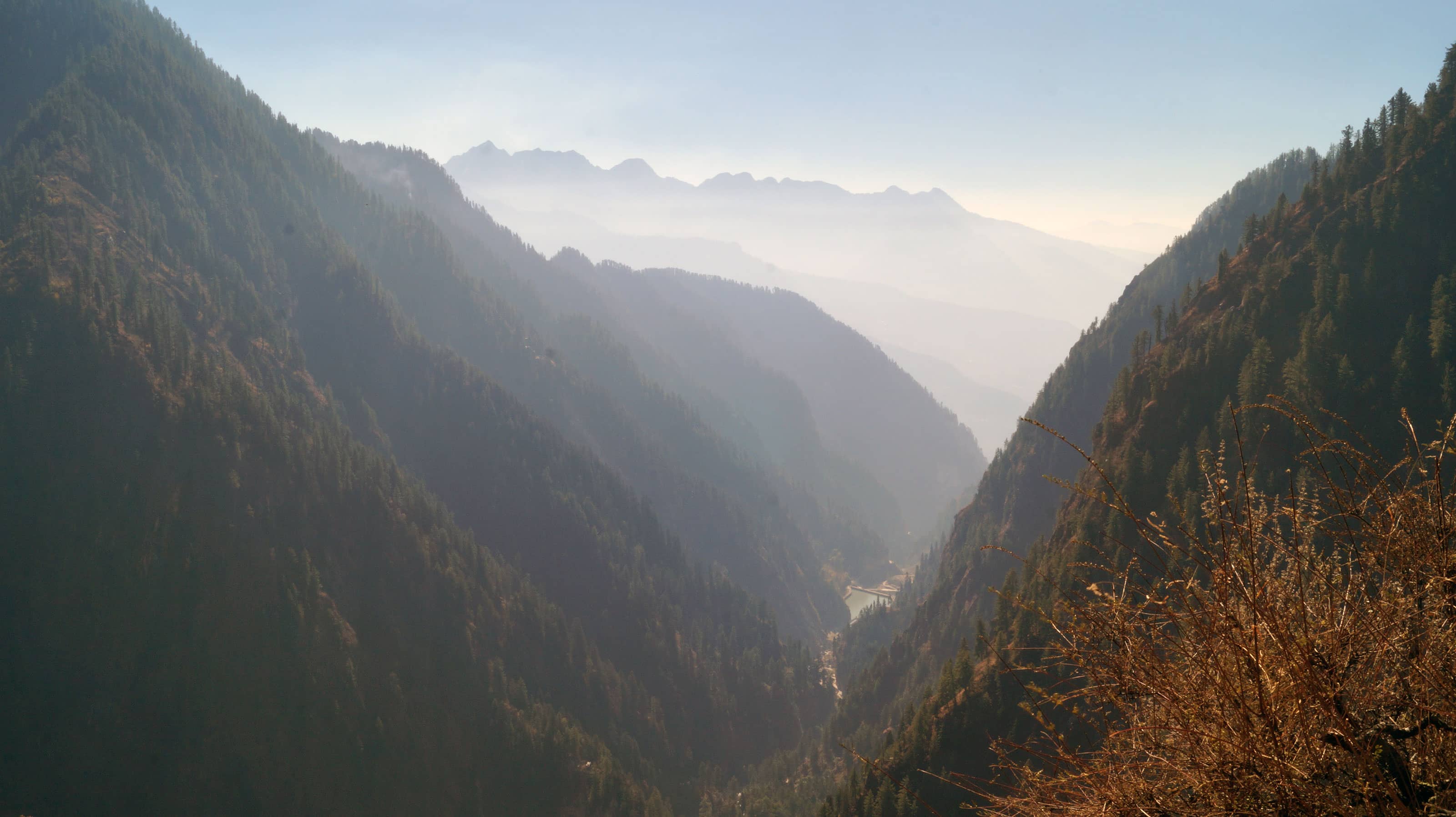 The south-facing view of the Malana valley