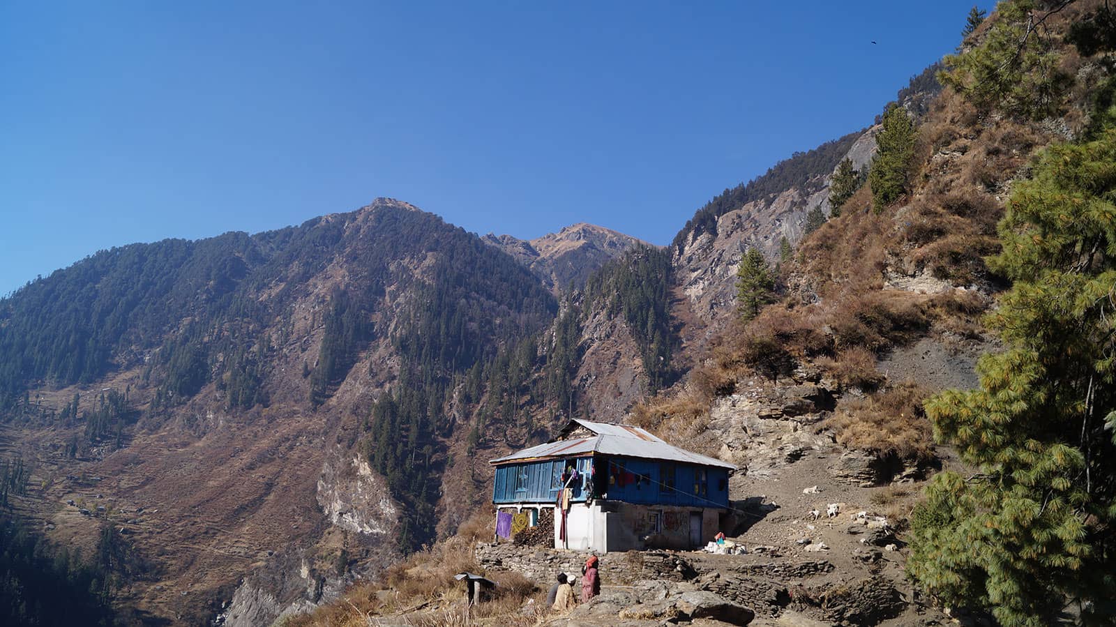 Mountainous terrain around Malana