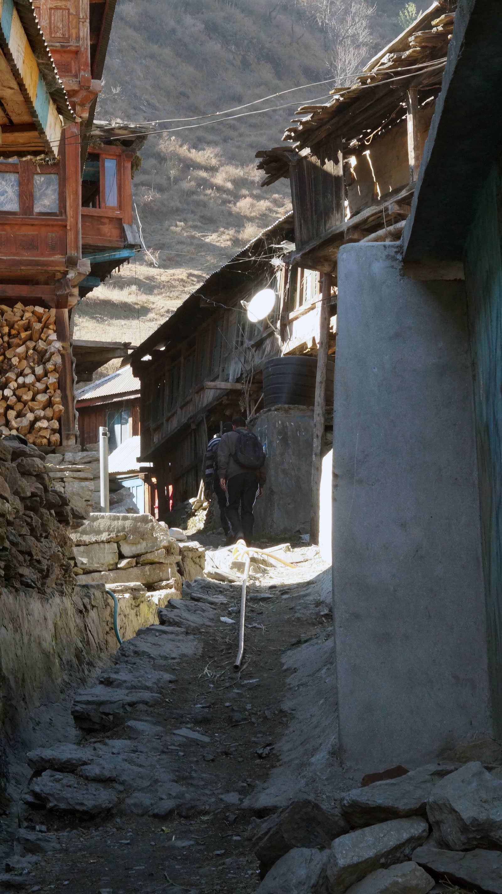 Narrow lanes inside the village