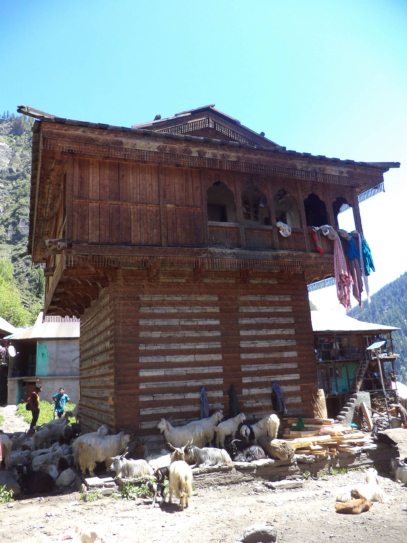 Two storey house of the head priest or 'Pujari'