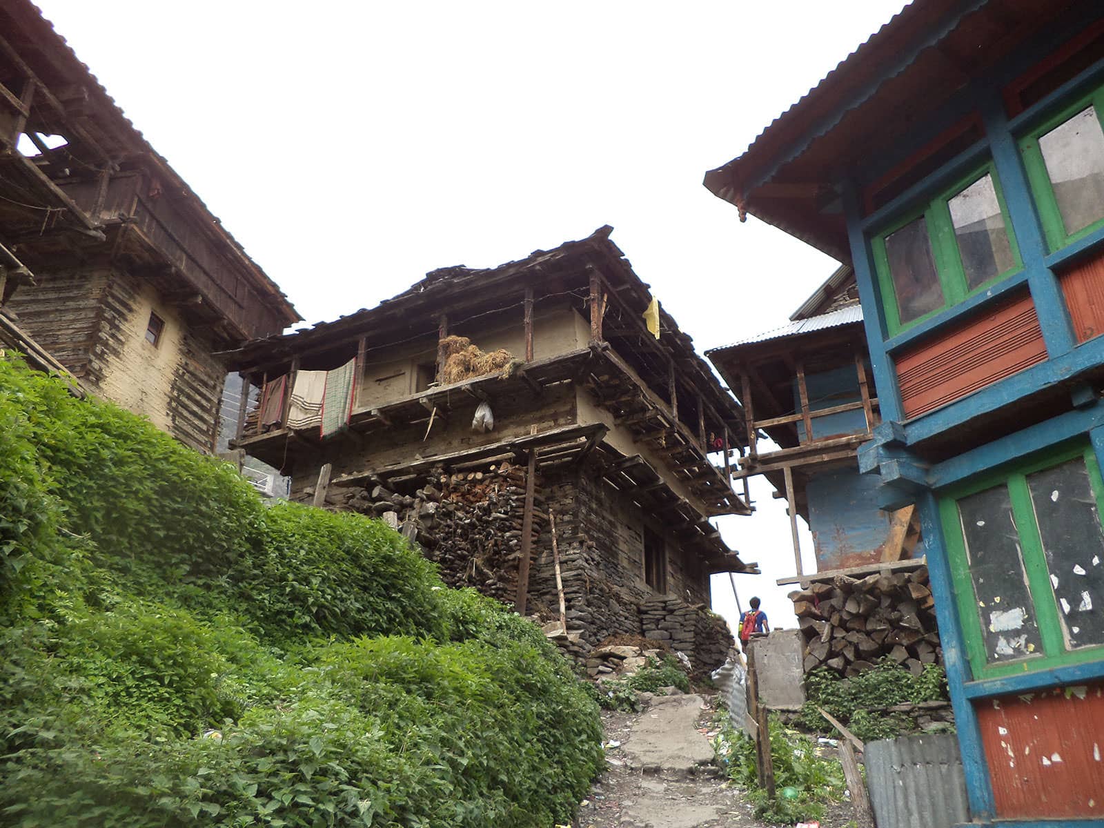 Old construction with Kath-khuni style of architecture